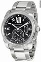Cartier Calibre de Cartier Black Dial Stainless Steel Mens Watch W7100016