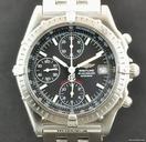 Breitling S/S Black Dial Blackbird Chronograph B&P A13050