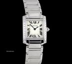 Cartier Tank Francaise 18k White Gold Diamonds