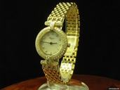 Chopard 18kt Gold Damenuhr Mit Brillant L��nette