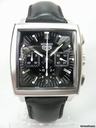 TAG Heuer Monaco chronographe cadran noir trois compteurs