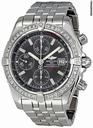 Breitling Chronomat Evolution Graphite Dial Diamond Bezel Automatic Mens Watch A1335653-M512SS