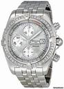 Breitling Chronomat Evolution Rhodium Dial Diamond Bezel Automatic Mens Watch A1335653-E519SS