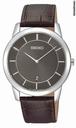 Seiko Brown Dial Brown Leather Strap Mens Watch SKP381P2