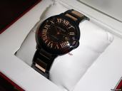 Cartier BALLON BLEU LARGE ROSE GOLD & BLACK PVD STEEL - RARE AUTO