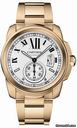 Cartier CALIBRE DE CARTIER MENS ROSE GOLD SILVER ON BRACELET