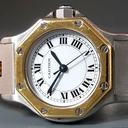 Cartier Santos - Damenuhr, Stahl/18K/750 Gelbgold, Quarz