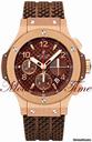 Hublot BIG BANG CAPPUCCINO ROSE GOLD ON RUBBER STRAP 41mm rare
