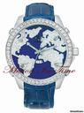Jacob & Co. "THE WORLD IS YOURS" 5-TIMEZONE 47mm ROYAL BLUE ENAMEL DIAMO