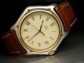 Ebel "1911" 1187916 Edelstahl/18K Gelbgold-Lederband