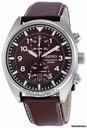 Seiko Chronograph Brown Dial Mens Watch SNN241
