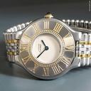 Cartier "must de Cartier" Damenuhr, Stahl/Gold