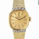 Omega Vintage Ladies 14k Yellow Gold Diamond Watch
