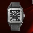 Cartier Santos 100 Black Big Size Acciaio E Titanio