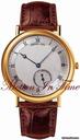 Breguet CLASSIQUE AUTOMATIC YELLOW GOLD ON STRAP w/ SILVER GUILLOCHE