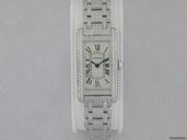 Cartier Tank Americaine 18kt White Gold Diamond Ladies Watch