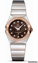 Omega Constellation Quartz 27 mm Polished Steel and Red Gold