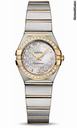Omega Constellation Quartz 24 mm Brushed Steel and Yellow Gold