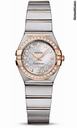 Omega Constellation Quartz 24 mm Brushed Steel and Red Gold