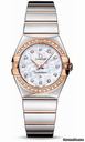 Omega Constellation Quartz 27 mm Polished Steel and Red Gold