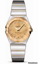 Omega Constellation Quartz 27 mm Polished Steel and Yellow Gold