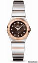 Omega Constellation Quartz 24 mm Polished Steel and Red Gold