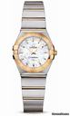 Omega Constellation Quartz 24 mm Brushed Steel and Yellow Gold