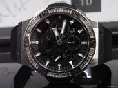 Hublot Big Bang Aero 44mm Steel Skeleton Watch 2012 Diamond Bezel