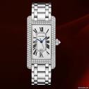 Cartier Tank Americaine Medium Size Oro Bianco E Diamanti Nuovo Box & Paper