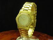 Ebel 1911 Date 18kt Gold Damenuhr Mit Diamant L��nette