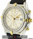 Breitling Chronomat Chronograph 2Tone Silver Dial 39mm
