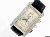 Cartier Tank Americaine Chronoflex, 18K/WG, Diamantbesatz