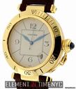 Cartier Pasha 38mm 18k Yellow Gold Silver Dial