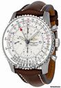Breitling Navitimer World Steel Brown Strap Watch A2432212-G571BRLT