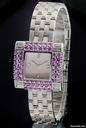 Audemars Piguet White Gold Pink Sapphire and Diamond Watch 67449BC