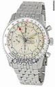 Breitling Navitimer World Mens Stainless Steel Watch with Silver Dial A2432212-G571SS