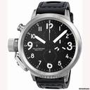 U-Boat Flightdeck CAS Black Dial Chronograph Black Leather Mens Watch 6617