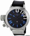 U-Boat Classico Black Stainless Steel Rubber Automatic Mens Watch 6448