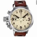 U-Boat Flightdeck Beige Stainless Steel Leather Automatic Mens Watch 6118