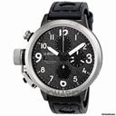 U-Boat Flightdeck Automatic Black Leather Strap Mens Watch 6451