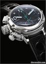 U-Boat Chimera Chronograph Automatic Stainless Steel Black Leather Mens Watch 6495