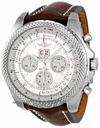 Breitling Bentley 6.75 Silver Stainless Steel Leather Automatic Mens Watch A4436412-G679BRLD