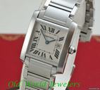 Cartier Stainless Steel Mid-Size Tank Francaise