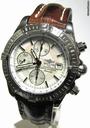 Breitling Chronomat Evolution Stahl Kroko-Leder Ref. A13356 Perlmutt