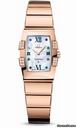 Omega Constellation Quadrella Red Gold