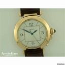 Cartier Pasha 18ct Gold automatic on strap