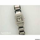 Cartier Tank Francaise 18ct white gold quartz on 18ct white gold bracelet