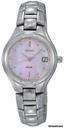 Seiko Solar Quartz Pink Dial Ladies Watch SUT063