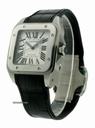 Cartier Santos 100 Large Steel/leder Mens XL W20073X8