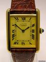 Cartier Tank Silber GM vergoldet Handaufzug